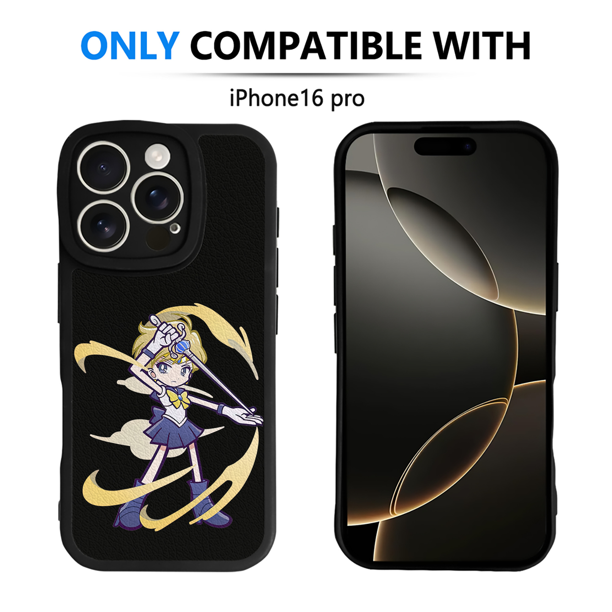 （画像用） 美少女戦士セーラームーン 天王はるか Sailor Moon Tenoh Haruka 【iPhone 16シリーズ対応】シリコンスマホケース（レザー調） 材質：シリコン